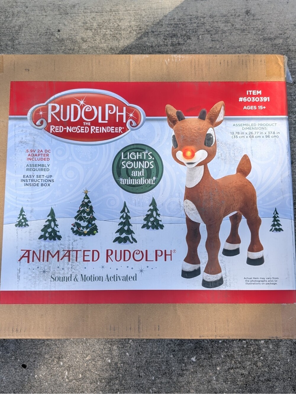 3.1 Ft Rudolph The Red Nose Reindeer Christmas Animatronic IN HAND! SHIPS TODAY